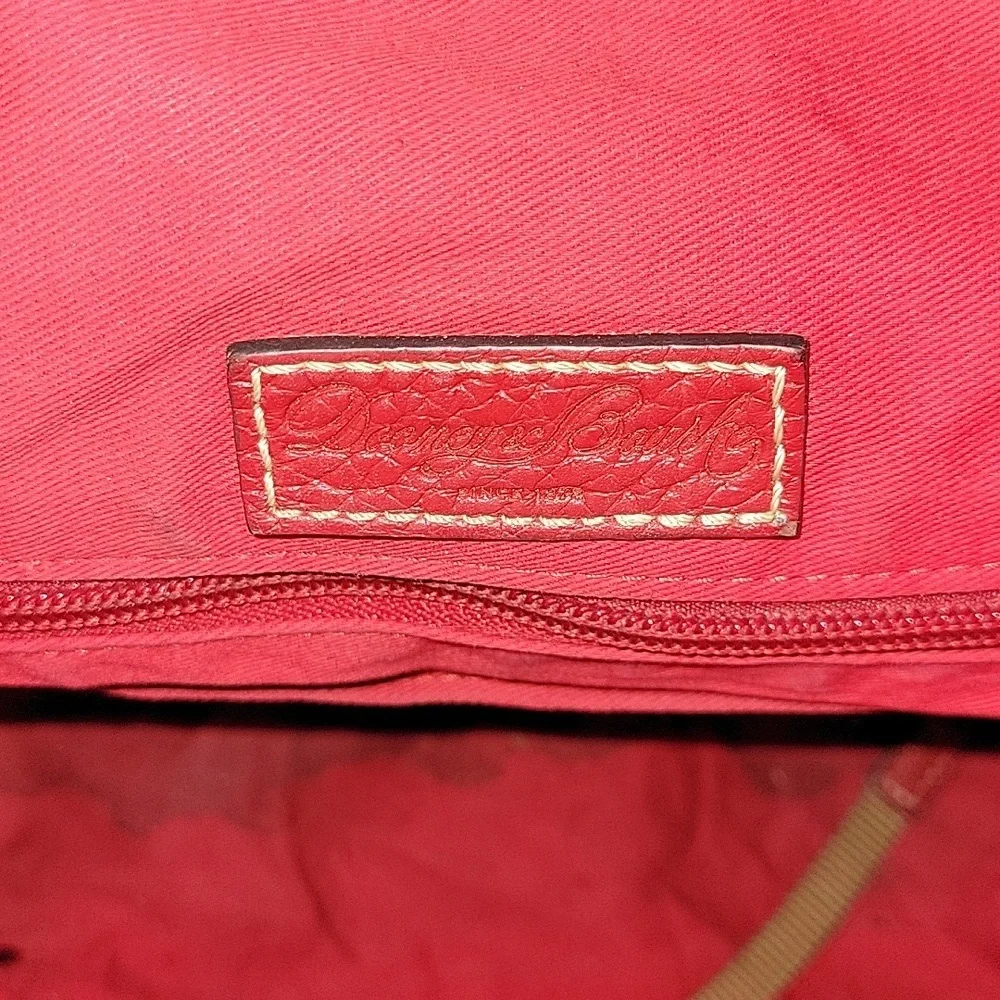 Large Dooney & Bourke Red Pebble Leather Women's Bag